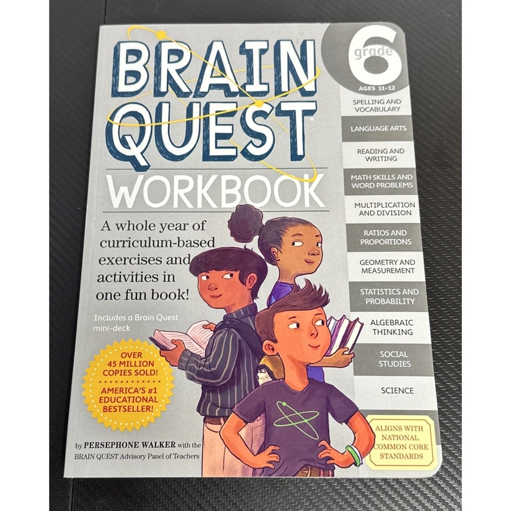 NEW Brain Quest Educational Homeschool Workbook learn 6th Grade school